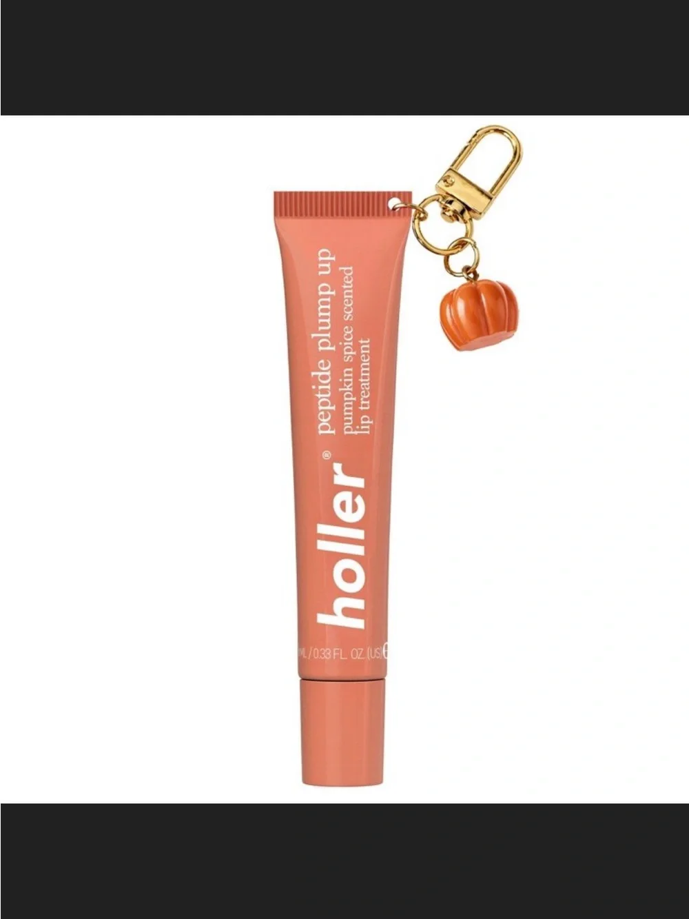 Holler Peptide Plump Up Pumpkin Spice Lip Treatment Keychain - Orange